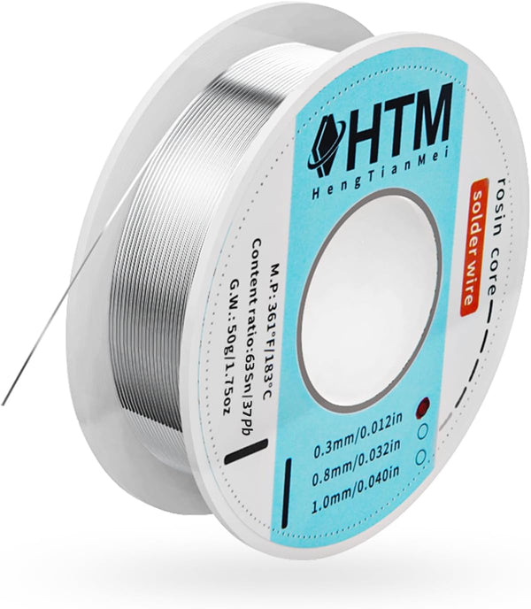 63/37 Rosin Core Tin Lead Solder Wire 0.3mm 50g for Electrical Soldering