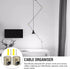 UPIQNG 2pcs Adjustable Cable Anchors for Desk, Metal Phone Cord Holders Adhesive Charger Clips for Nightstands