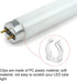 Bulbs Pack 10 MECCANIXITY U Clips Holder Bracket Fluorescent Tube Light Fixture Plastic Pipe Clamps with Screws for LED