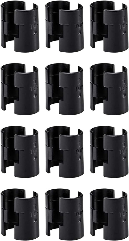 24 Pcs 3/4" Wire Shelving Post Clips, 12 Pairs of Plastic Shelf Locking Clips, Compatible with Metro and More