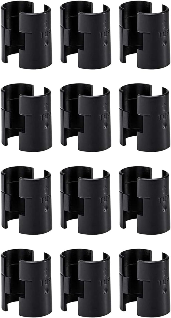 24 Pcs 3/4" Wire Shelving Post Clips, 12 Pairs of Plastic Shelf Locking Clips, Compatible with Metro and More
