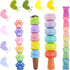 Dotbengc 4 Pack Cute Mini Highlighter Pens, 20 Pcs Stackable Marker Pens, Small