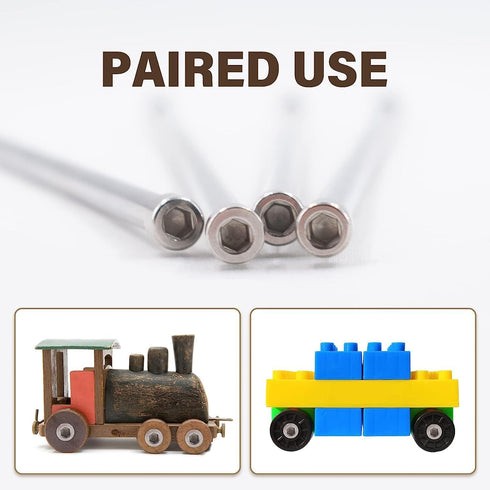 4 PCS Hollow Threaded Tube Stainless Steel 6 Inch Capillary Tube, Inner Threaded Rods, Metal Straight Pipe Fittings