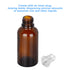 stonylab 30ml (1 oz) 4-Pack Amber Glass Dropper Bottle, Brown Empty Glass Bottle with Dropper for Essential Oils