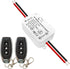 DieseRC Wireless DC Motor Remote Control Switch: DC 12V~80V 5A Relay Receiver with 2 Transmitters