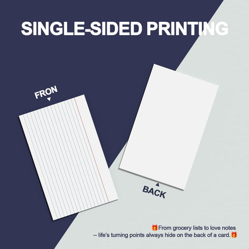 5x8 Inch 120 Count, 5x8 5 8 5 8 Index Cards - Ruled Index Flash Cards for Studying, White Lined Index Note Cards