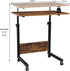 NAICKUC 23.6Inch Standing Desk - Side Table Adjustable Height, Portable Laptop Cart, C-Shaped Bed Couch end Tables