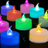 LANKER Flameless Candles with 6H Timer, 7 Color Changing LED Tea Lights,