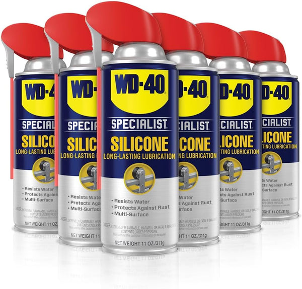WD-40 Specialist Silicone Lubricant with SMART STRAW SPRAYS 2 WAYS 11 OZ