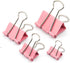 Binder Clip, Paper Binder Clips, Paper Clamps Assorted Sizes, (Large, Medium, Small, X-Small) Paperclips for Office School, 84 Pack (Pink) by YCVIORING