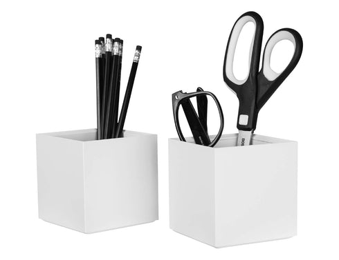 Bostitch Office Konnect 2-Pack Pencil Cup Desk Organizer, Pen Holder, White