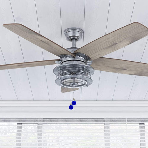 2Pack 12 Inches 3mm Glass Ceiling Fan Pull Chain, Decorative Fan String Pulls Pendant Extension, Beaded Fan Lamp Chains