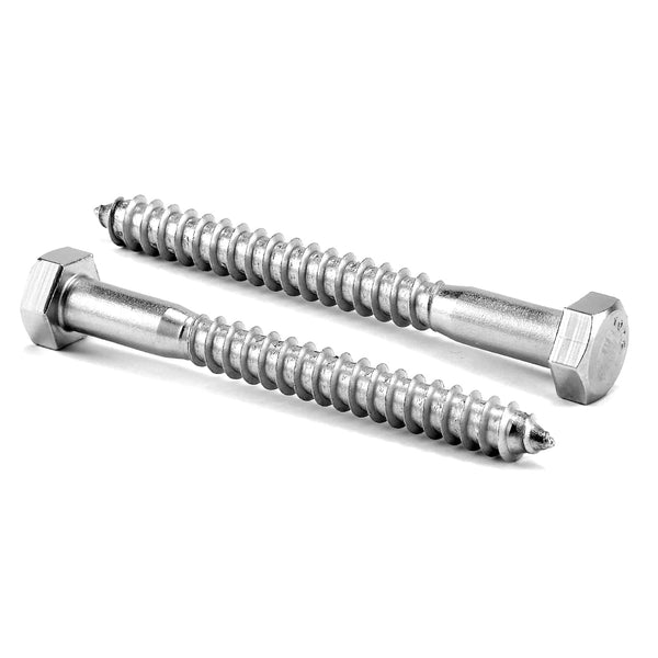 3/8" x 3" Hex Head Lag Screws Bolts, 20Pcs 304 Stainless Steel 18-8, Partial Thread Wood Screws by SG TZH
