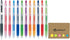 Pilot Juice 038 Retractable Gel Ink Pen, Ultra Fine Point, 0.38mm, 12 Color Ink, Sticky Notes Value Set by Stationery JP