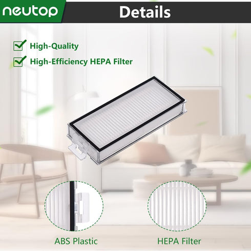 Neutop Replacement Filters Compatible with Roborock Q5 Pro, Q5 Pro+, Q7, Q7+, Q7 Max, Q7 Max+, Q8 Max, Q8 Max+, Robot