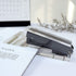 Clear Black Acrylic Stapler Tape Dispenser Set with 950 Pcs 24/6 Rose Gold Staples, Heavy Duty Desk Supplies (Black)
