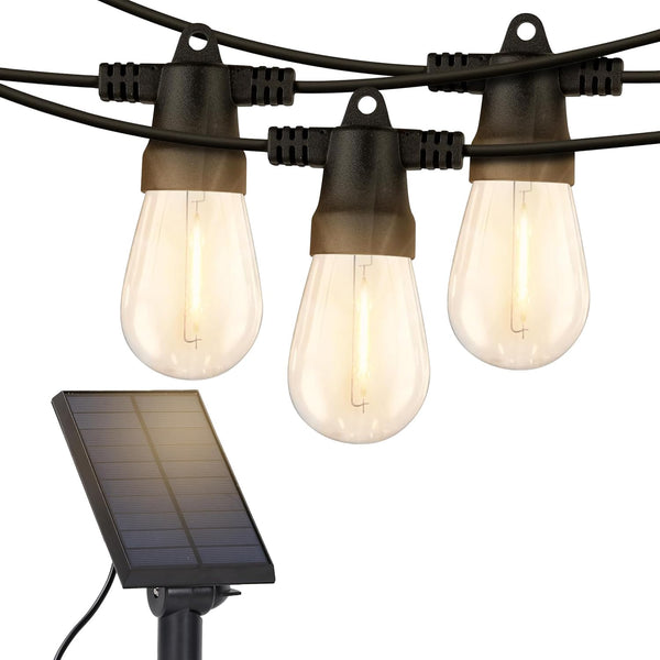 Brightech Ambience Pro Solar Powered Outdoor String Lights - Commercial Grade Patio
