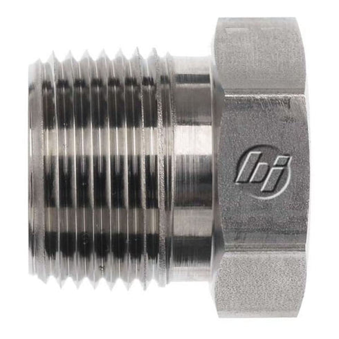 Brennan 5406-08-06 Steel Pipe Fitting, Bushing, 1/2-14 NPTF Male x 3/8-18 NPTF Female