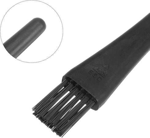 uxcell 2 Pcs Antistatic ESD Brush for Electronics, Portable Plastic Handle Nylon Lab Cleaning Brushes, 18x14mm Bristles