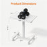 BPHEZJ Mobile Standing Desk with Wheels, Pneumatic Height Adjustable Rolling Computer Workstation with Lockable Casters