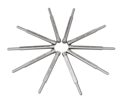 Accusize Industrial Tools 1/4" x 3" Pilot Pins for Annular Cutters, 10pcs/Pack
