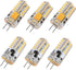 Welitesim 6pcs LED Bulb Bi-Pin Base Lights 3W AC/DC 12V Daylight White 6000K for Outdoor Lighting