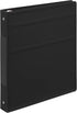 Carstens 1-Inch Heavy Duty 3-Ring Binder - Black, Side Opening, Durable Plastic, Waterproof Cover, Holds 125 Sheets