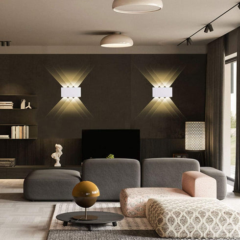 6W 3000K Kawell Waterproof Modern Wall Sconces LED Wall Light Up Down Aluminum Wall Lamp LED Indoor Outdoor