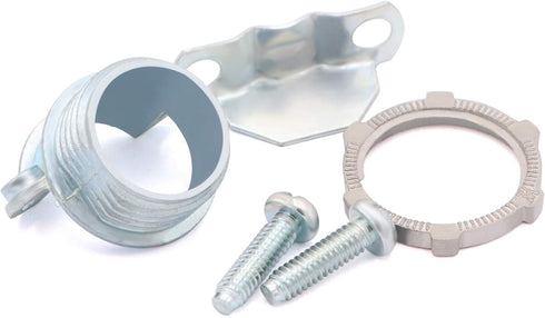12pcs 1/2 Inch Clamp Type Cable Connectors for Metallic Conduit to Protect Cables, Silver-Zinc