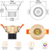 2inch Dimmable 3W 3000K-3500K, CRI80, 25W Bulbs (4Pack) LightingWill LED Downlight, COB Recessed Ceiling Light, Warm