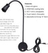 5V Dimmable 6000K 4000K 3000K 15" 1-Pack USB Wall Mounted Bedside Reading Lamp Colors Change Wall Sconce Aluminum Black