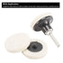 Dele 30 2" Commpressed 1 2" 1/4" Pcs of Wool Fabric Quick Change Disc Polishing Buffing Pads Wheels and Pcs of Disc Pad
