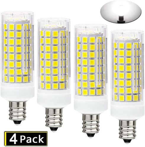 10W E12 LED Corn Light Bulb(4 Pack)E12 Dimmable 100 Watt Equivalent Bulb 1000LM 6000K Chandelier Bulbs Decorative Candle E12 Base for Home Lighting, AC110-120V (6000K) by Treie