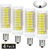 10W E12 LED Corn Light Bulb(4 Pack)E12 Dimmable 100 Watt Equivalent Bulb 1000LM 6000K Chandelier Bulbs Decorative Candle E12 Base for Home Lighting, AC110-120V (6000K) by Treie