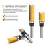 Newdeli Pattern Flush Trim Router Bit Set, Straight Cut Router Bit with Bearing for Woodworking