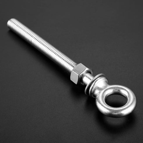M12*120 Stainless Steel Lifting Eye Bolts with Washer Nut, Heavy Duty Eyebolts Screws for Indoor Outdoor Use