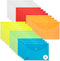 Legal Size Plastic Envelopes with Snap Closure 9x12 - FLEXOFFICE Document File Folder Organizer, Pack of 24