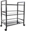 Odthelda Metal Rolling Utility Cart with Wheels 3 Tiers Multi-Functional Storage Cart Home