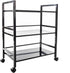Odthelda Metal Rolling Utility Cart with Wheels 3 Tiers Multi-Functional Storage Cart Home