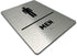 Men Bathroom Sign by GDS, ADA Compliant, Wheelchair Accessible, Raised Icons, Grade 2 Braille, 6" W x 8" H