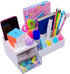 Granvela Desk Organizer with Drawers for Home and Office, Divided Makeup Storage Box