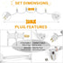 50 Counts 25ft Commercial 5mm Warm White LED Christmas Lights - Christmas Tree Lights Grade Outdoor Waterproof, White