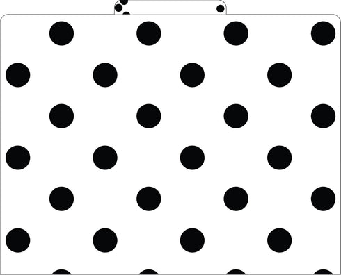 Set of 12 Barker Creek Black & White Dot File Folders, Letter Size, 14pt Stock, 1/3 Cut Tabs for Home, School, Office