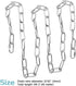 Helunsi 6 6' Lighting Chain, Feet Chrome Light Fixture Chain, Metal Chandelier Chain Extension with Connection Link