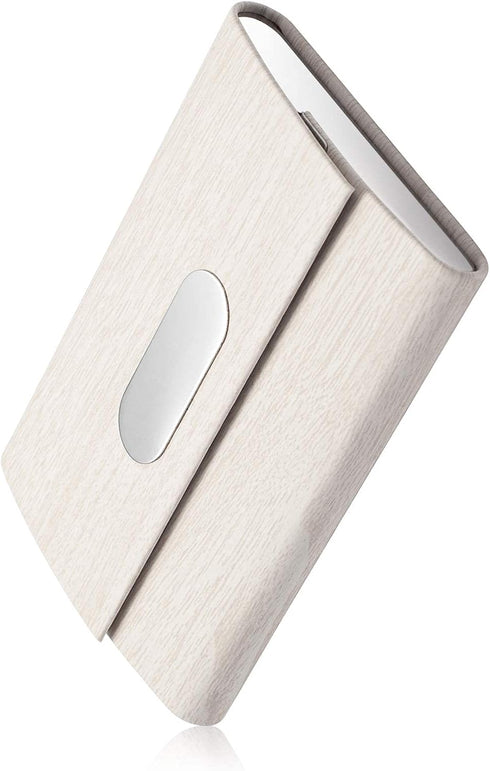 Business Card Holder for Women - PU Leather Slim Case, ID Carrier/Wallet Pocket for Business Name Cards