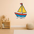 Azeeda (DW00172161) 'Sail Boat Toy' White Premium Vinyl Decal Sticker Waterproof, Durable & Easy to Apply - Ideal