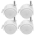 SECFOU 4pcs Office Chair Wheels with Brake 1.5-inch Swivel Caster Replacement Cart