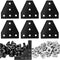 6Sets 2020 Corner Bracket Connectors 5 Hole T Shape Joint Plates for 2020 Series 6mm Slot Aluminum Extrusion