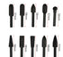 ASNOMY 10PCS Woodworking Twist Drill Bits, Wood Carving File Rasp Drill Bits 6.3mm(1/4") Shank