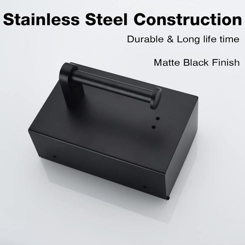 TRUSTMI Toilet Paper Holder with Storage Shelf Phone Standing Tisuse Box Cover Square Bathroom Wet Wipe Facial